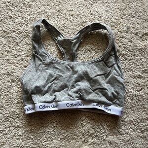 gray calvin klein bralette racerback